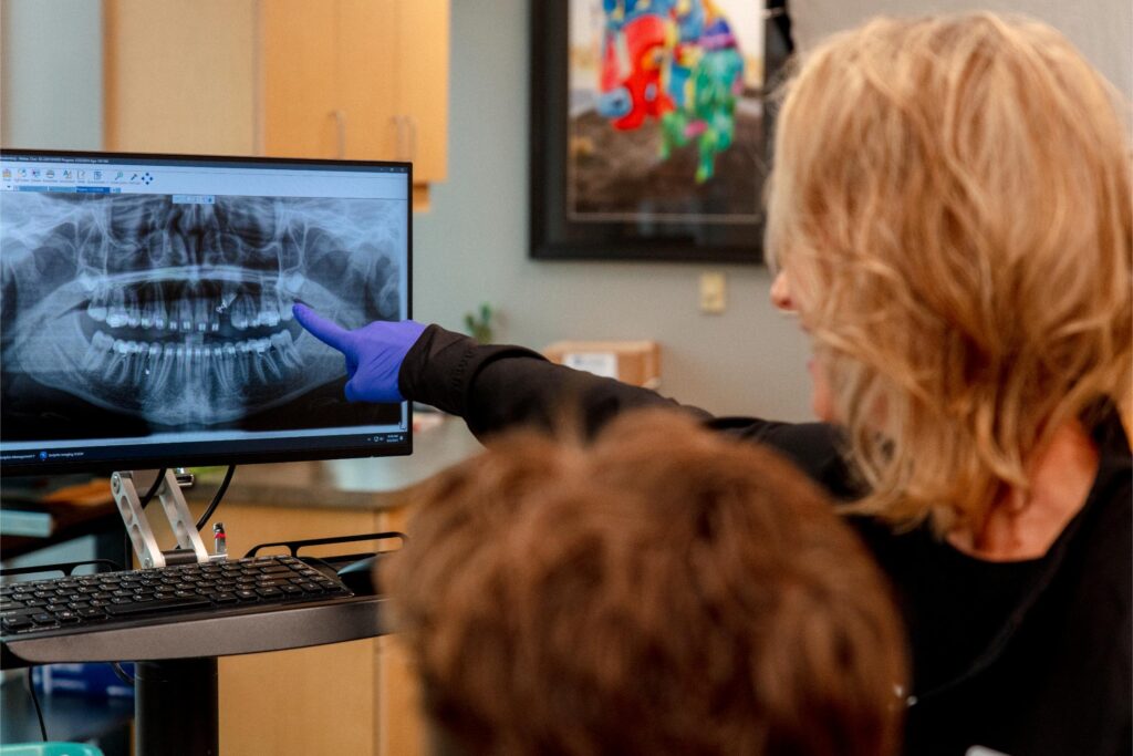 horace orthodontist—treatment discussion with panoramic x-ray