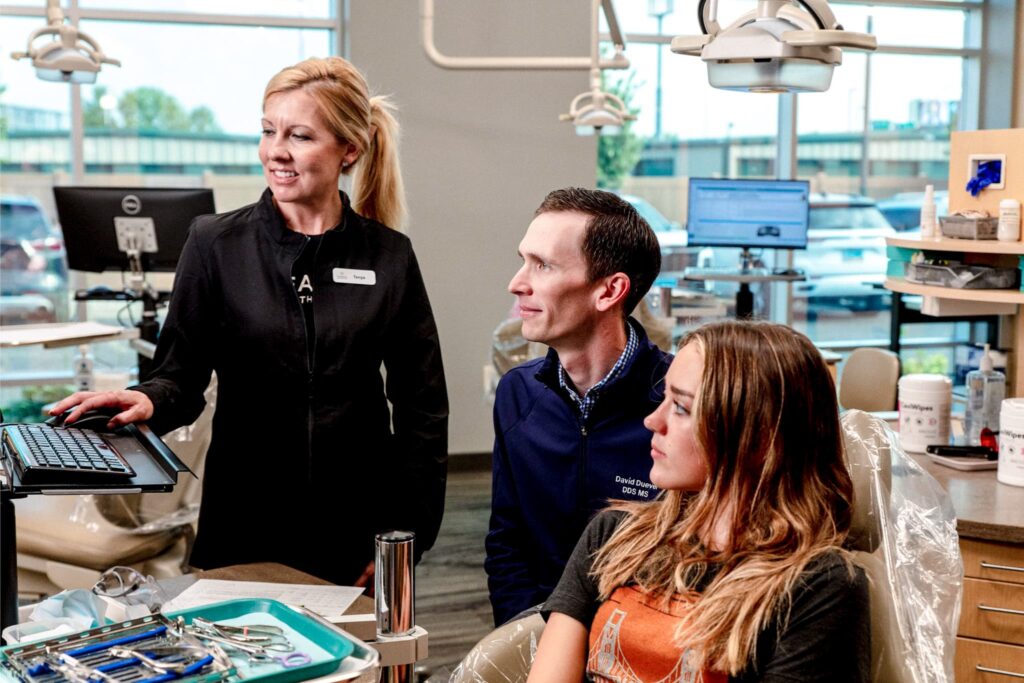 moorhead orthodontist visit—treatment plan review in clinic