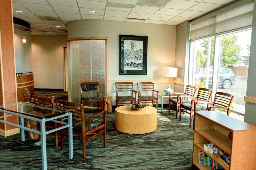 lobbyre-edit-3-edited orthodontist fargo reviewing digital x-rays with patient