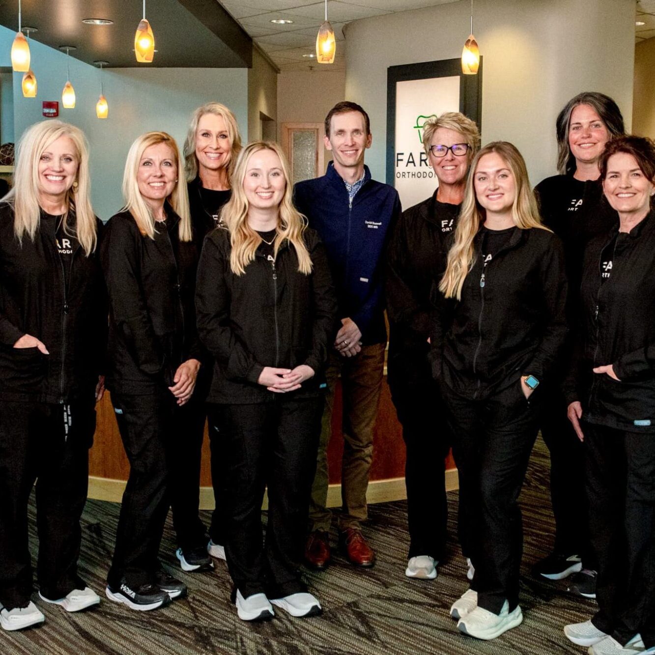 close up of team photo at fargo orthodontics practice